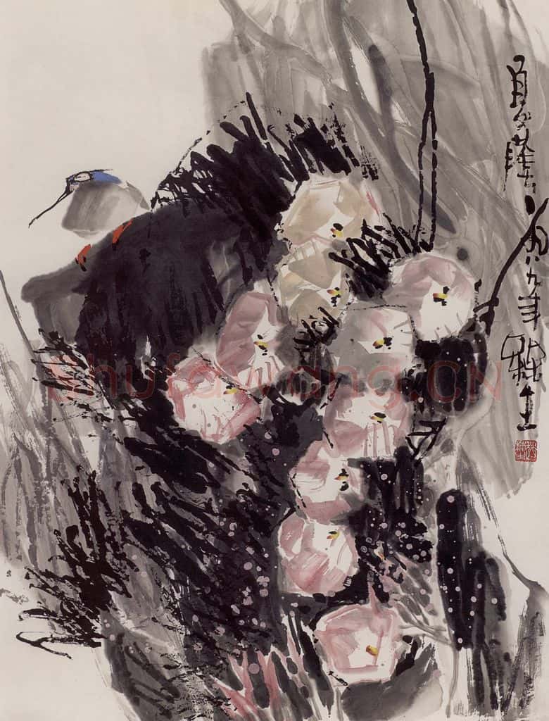 1989年 赵梅生《夏荫》书画作品