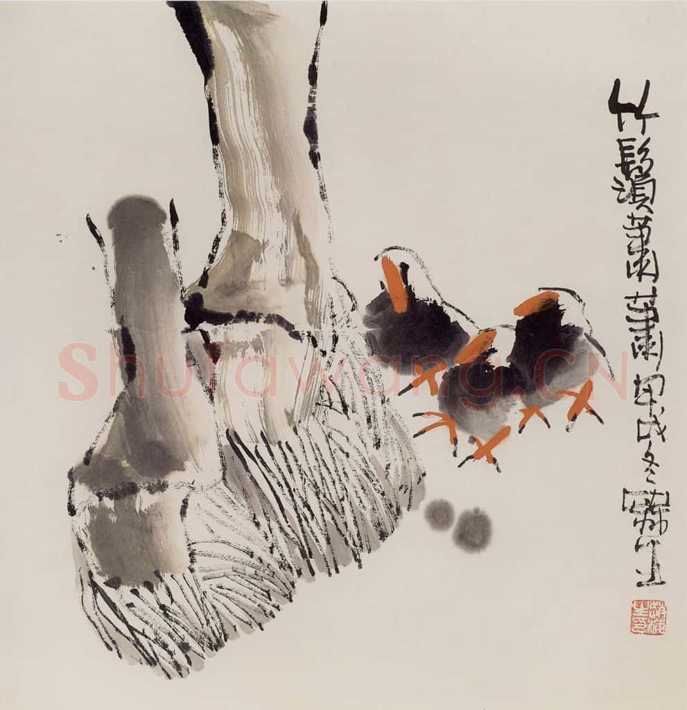 1994年 赵梅生《竹须萧萧》书画作品