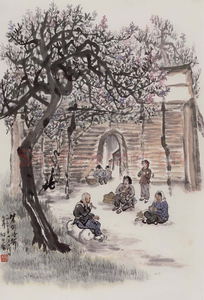 1963年 赵望云《农闲时节》书画作品