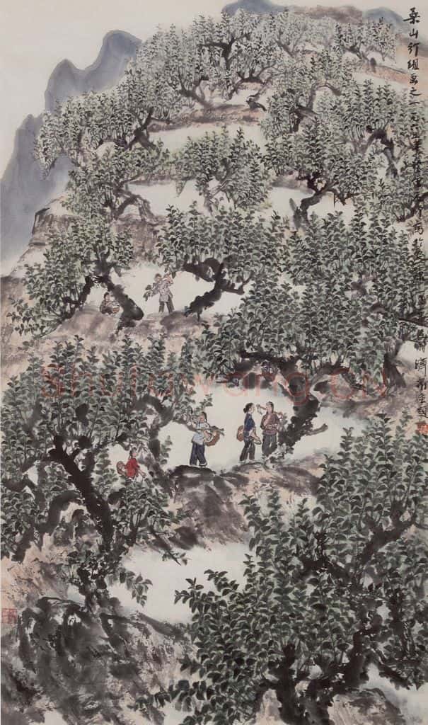 1965年 赵望云《桑山行组图》书画作品