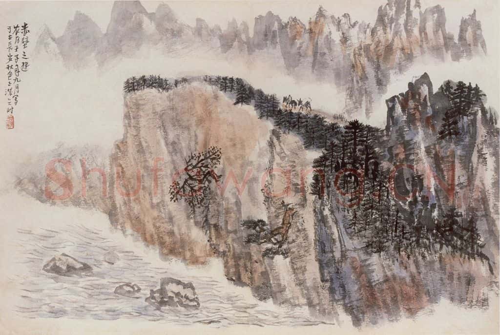 1972年 赵望云《赤壁之游》书画作品