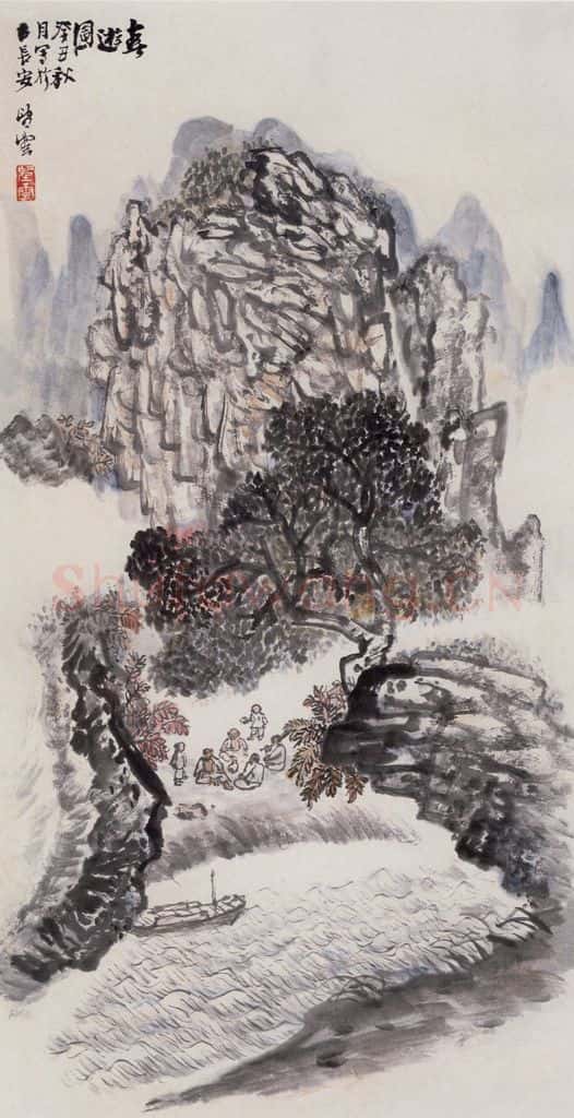 1973年 赵望云《春游图》书画作品