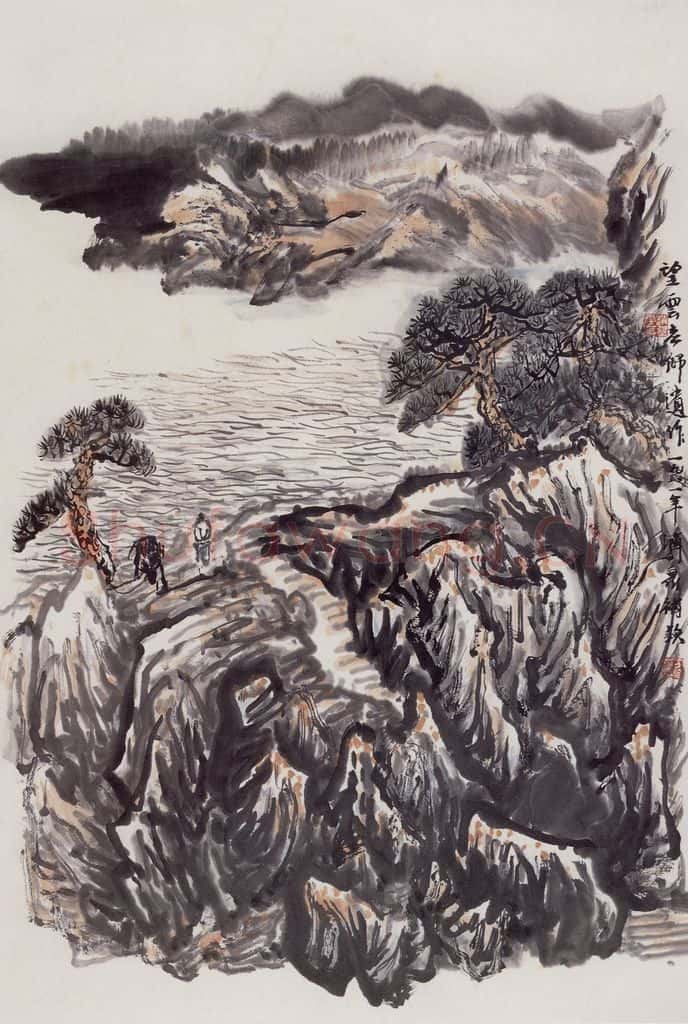 1973年 赵望云《平湖秋月》书画作品