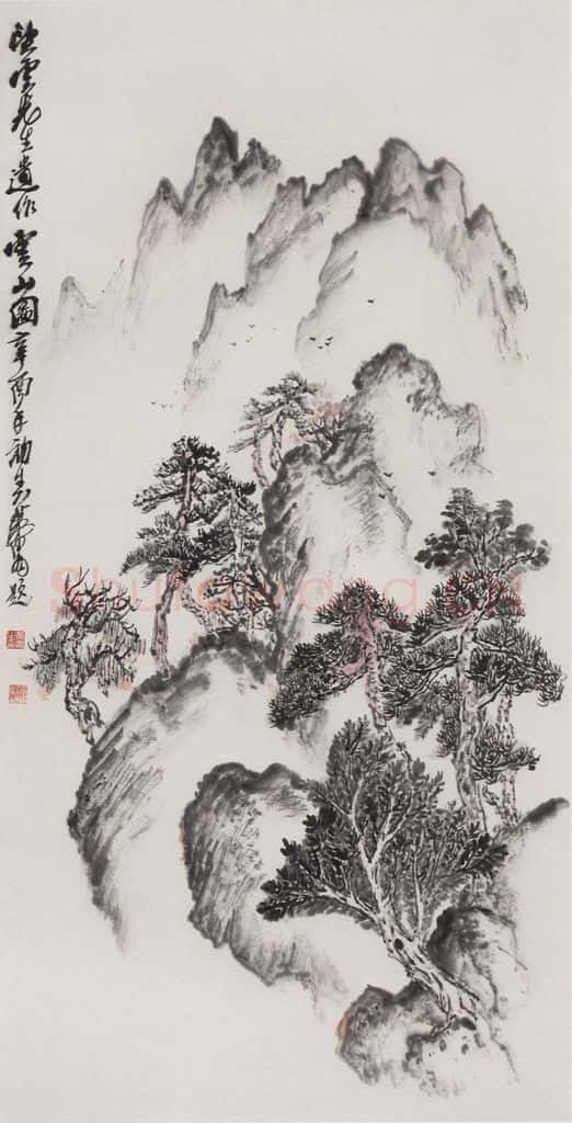 1976年 赵望云《云山图》书画作品