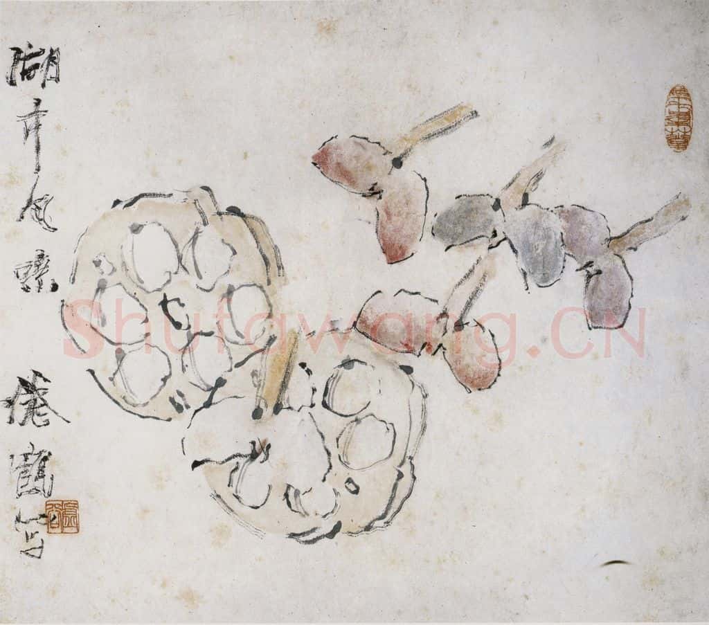 清 虚谷《湖中风味》书画作品