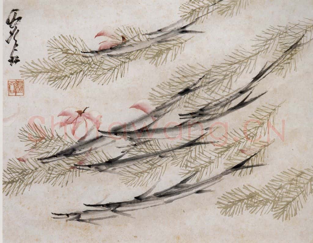 清 虚谷《花鸟水族图册》书画作品