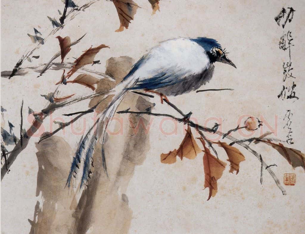清 虚谷《花鸟水族图册》书画作品