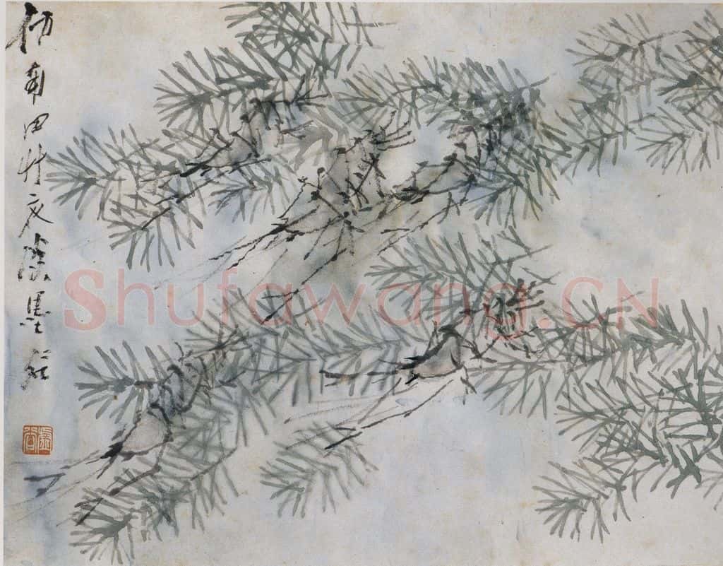 清 虚谷《花鸟水族图册》书画作品