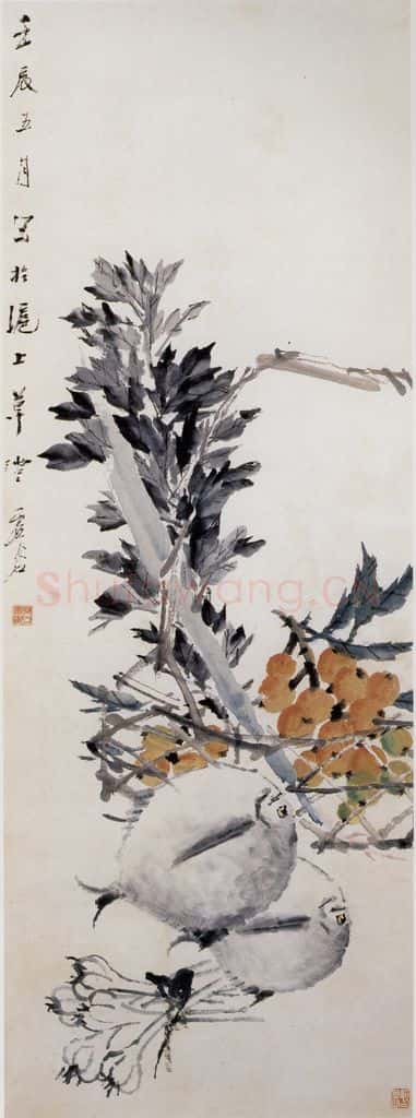 清 虚谷《午瑞图轴》书画作品