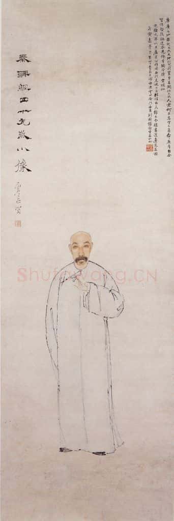 清 虚谷《秦赞尧像图轴》书画作品