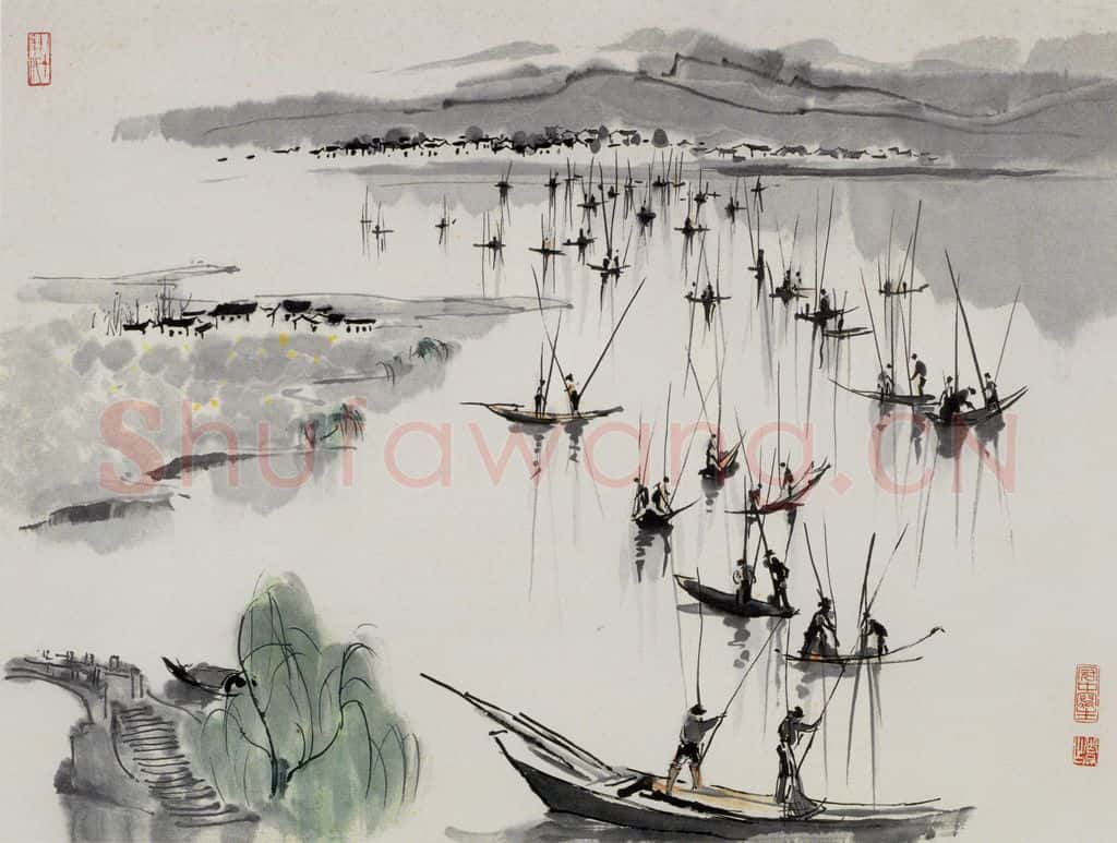 1981年 吴冠中 江南春 书画作品