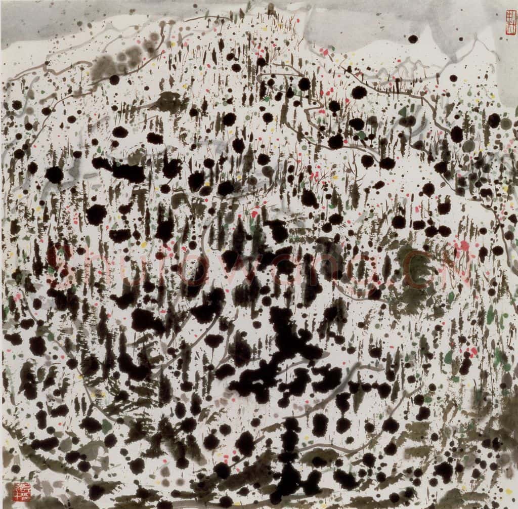 1982年 吴冠中 春雪 书画作品