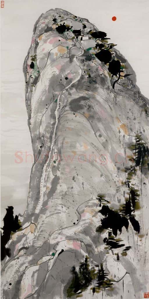 1983年 吴冠中 日照华山 书画作品