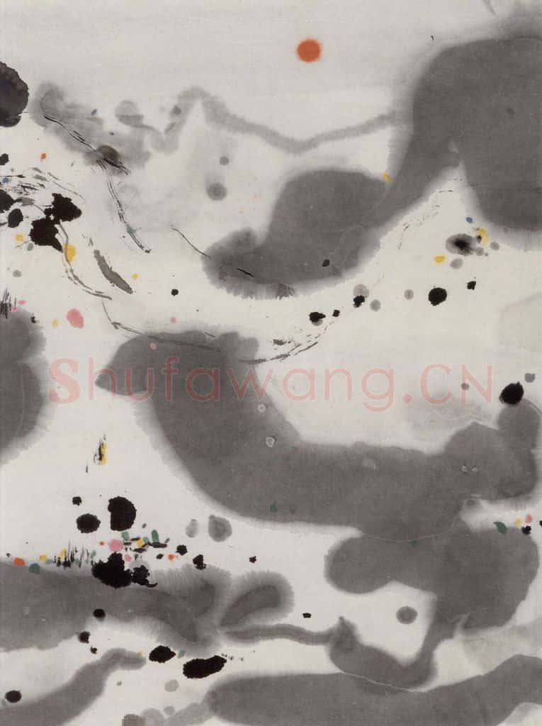 1984年 吴冠中 春雪 书画作品