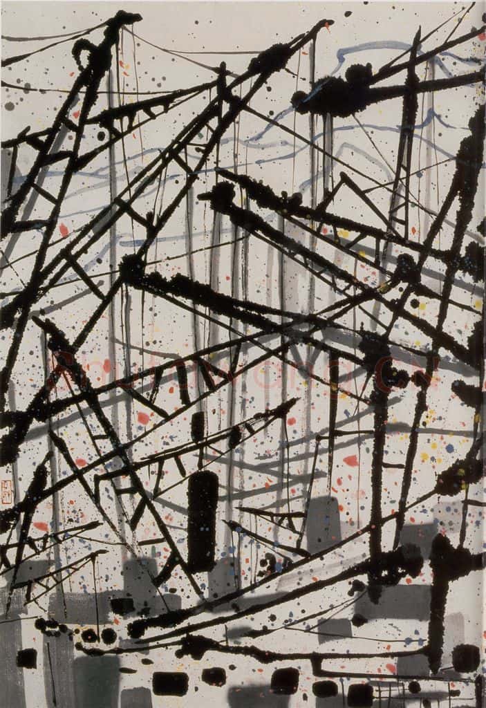 1984年 吴冠中 葛洲坝 书画作品