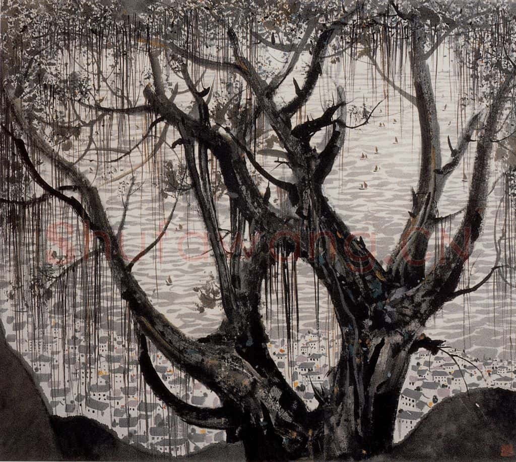 1977年 吴冠中 鼓浪屿 书画作品
