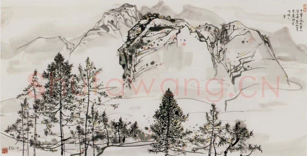 1988年 吴冠中 武夷山 书画作品