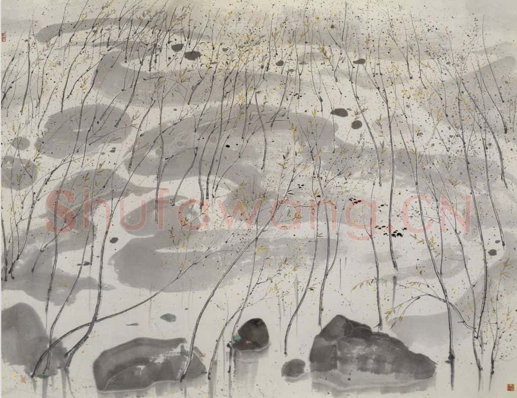 1986年 吴冠中 春秋 书画作品