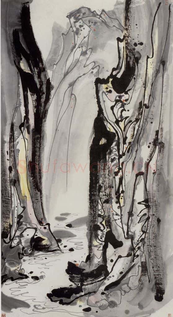 1986年 吴冠中 长江三峡 书画作品