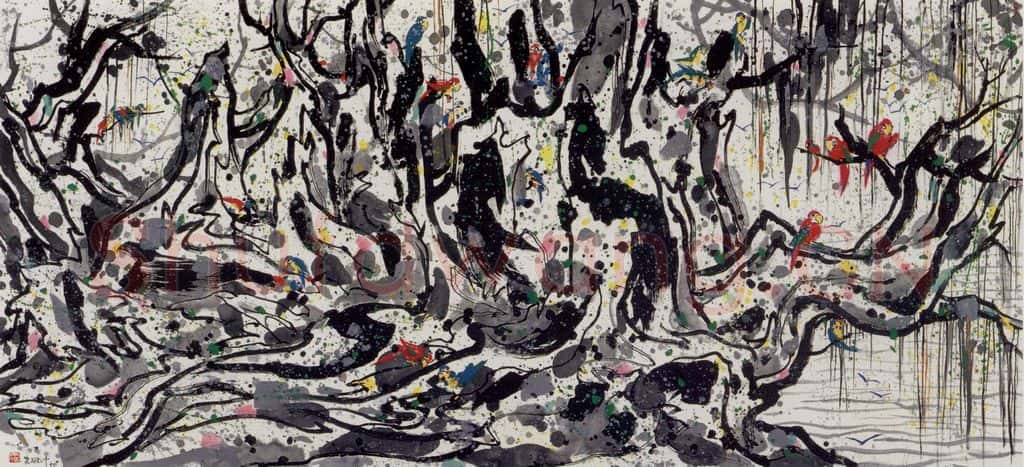 1995年 吴冠中 小鸟天堂 书画作品