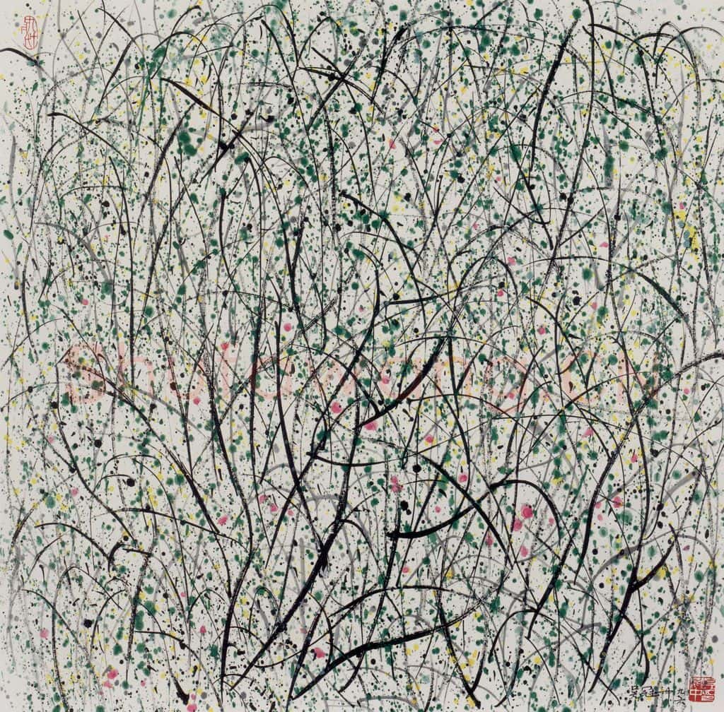 1996年 吴冠中 春潮 书画作品