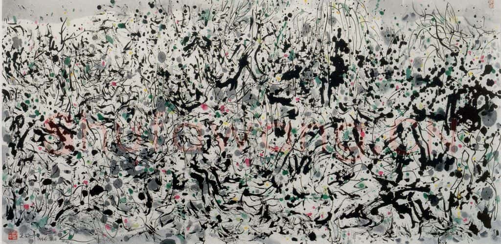 1996年 吴冠中 春雪 书画作品