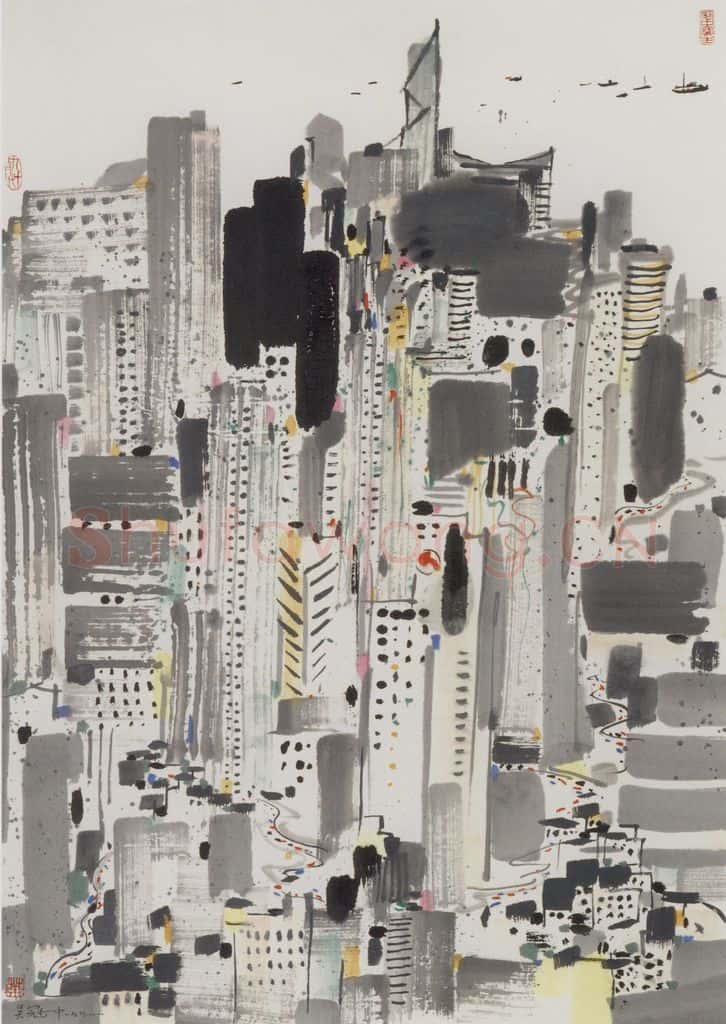 1991年 吴冠中 今日迷宫 书画作品