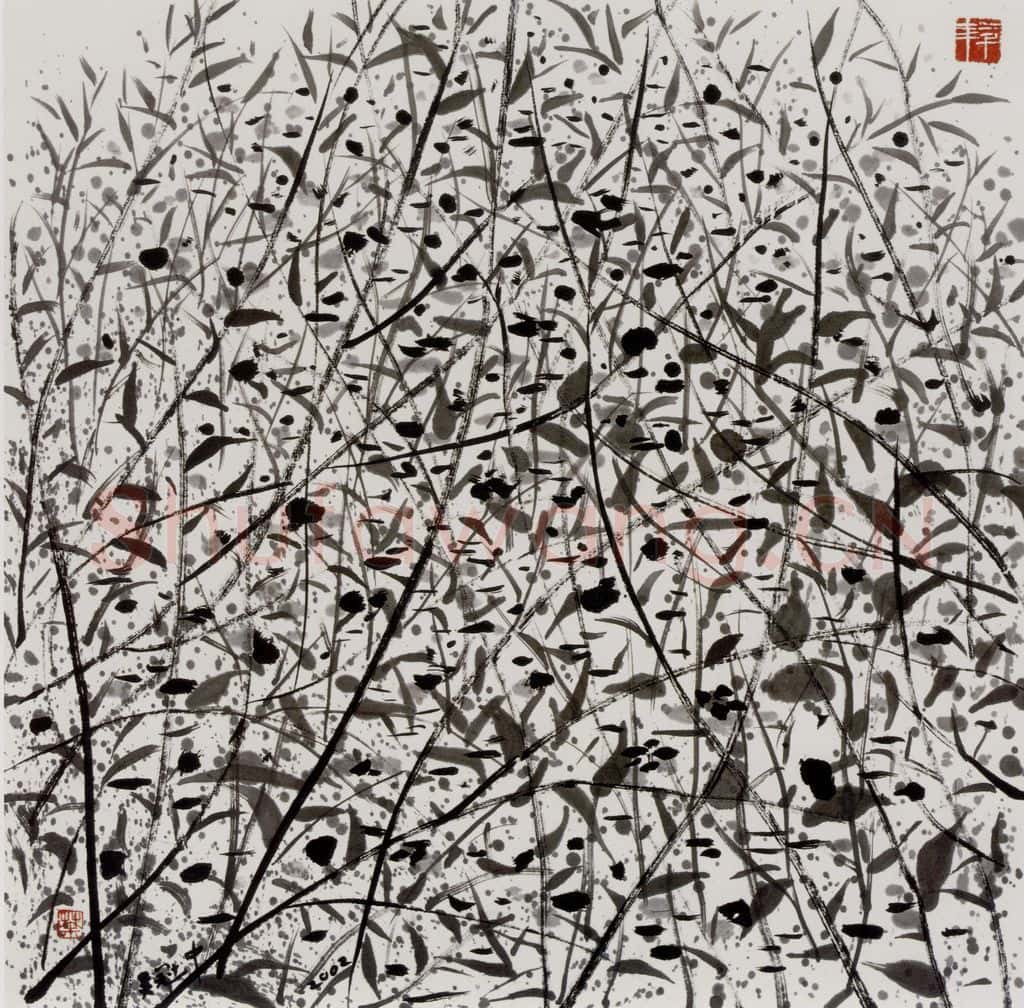 2002年 吴冠中 暮春三月 书画作品