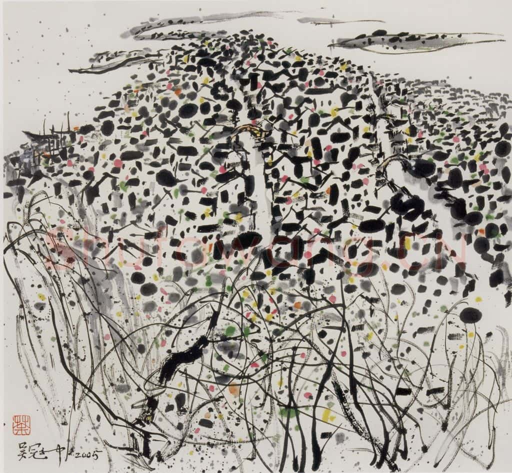 2005年 吴冠中 鲁迅故乡 书画作品