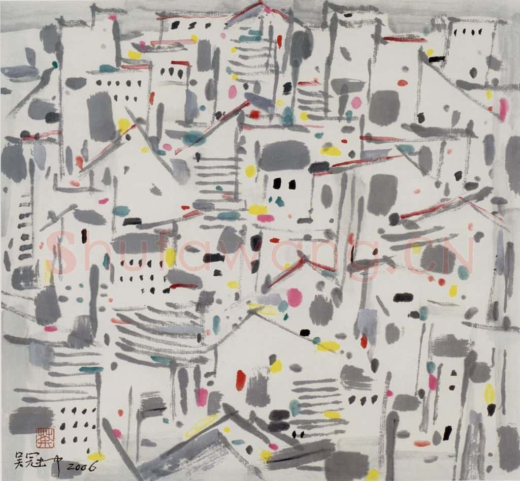 2006年 吴冠中 人间 书画作品