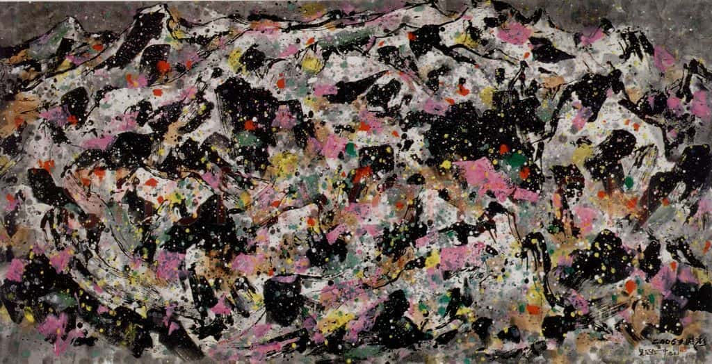 2006年 吴冠中 夕阳玉龙 书画作品
