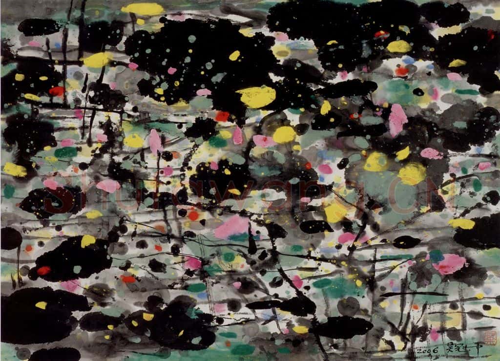 2006年 吴冠中 丹青春秋 书画作品