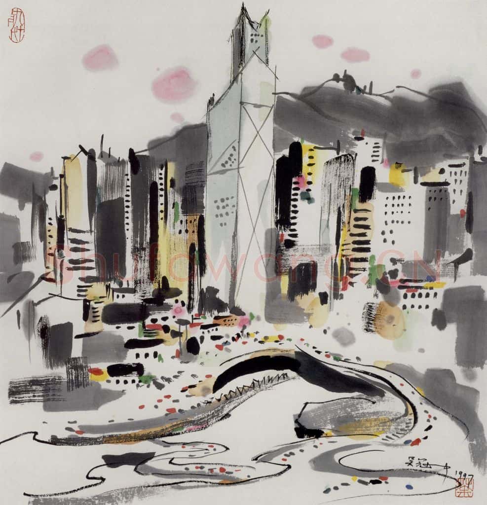 1997年 吴冠中 香港 书画作品