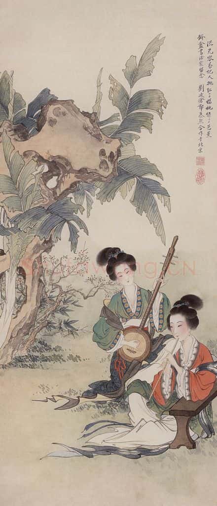 1980年 刘凌沧《丝竹轻声》书画作品