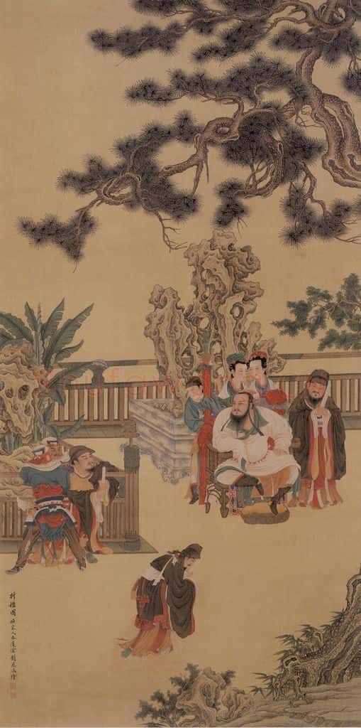 40年代 刘凌沧《折槛图》书画作品