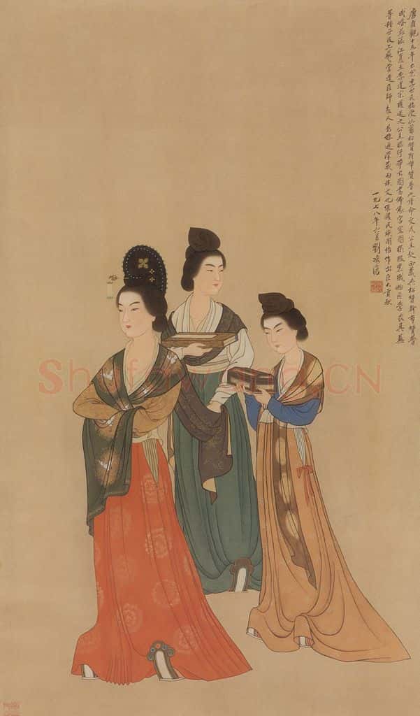 1978年 刘凌沧《文成公主》书画作品