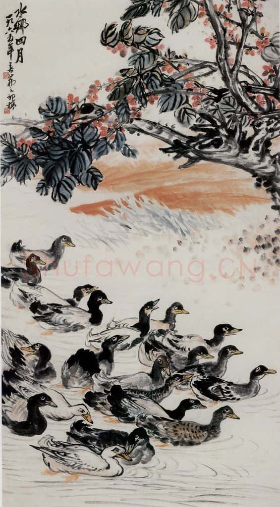1965年 吴茀之 水乡四月 书画作品