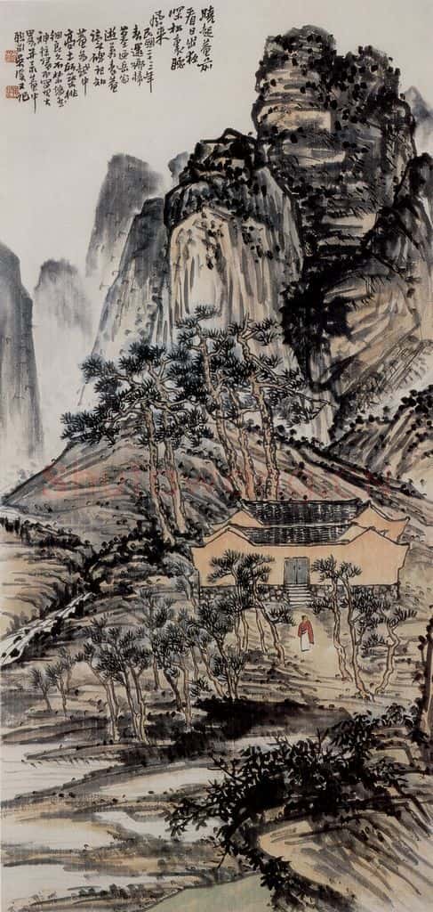 1934年 吴茀之 万寿胜景 书画作品