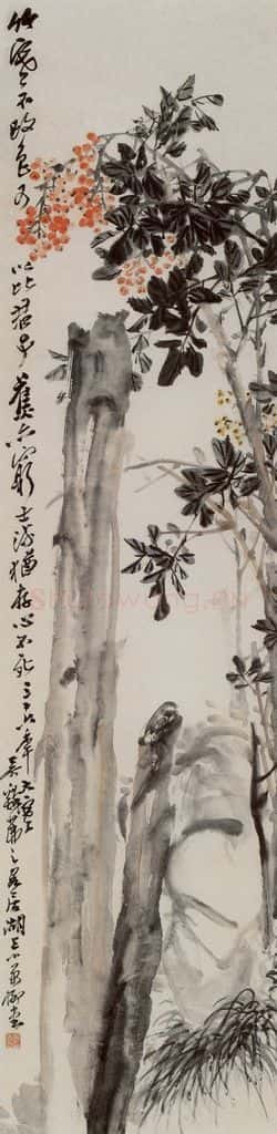 1947年 吴茀之 天竺 书画作品