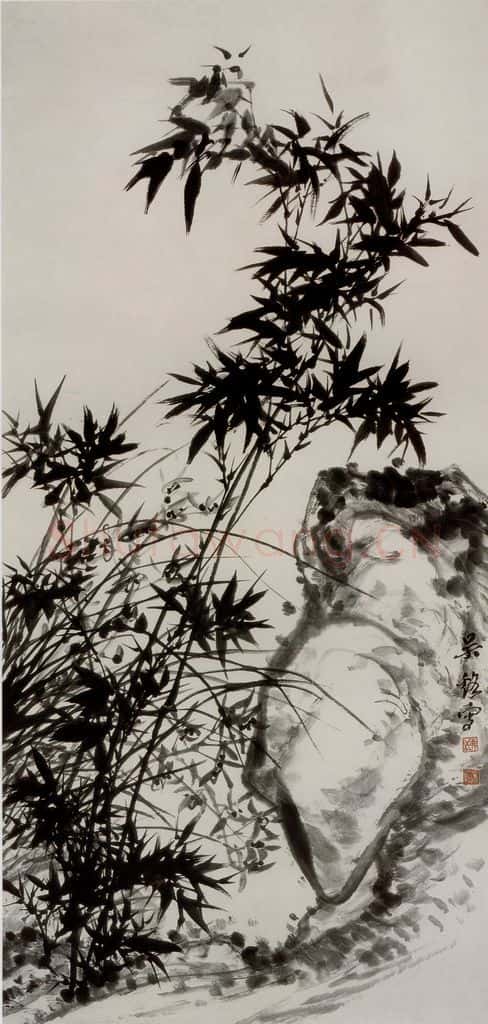 吴茀之 兰竹 书画作品