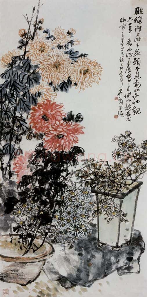 1961年 吴茀之 殿秋壮观 书画作品