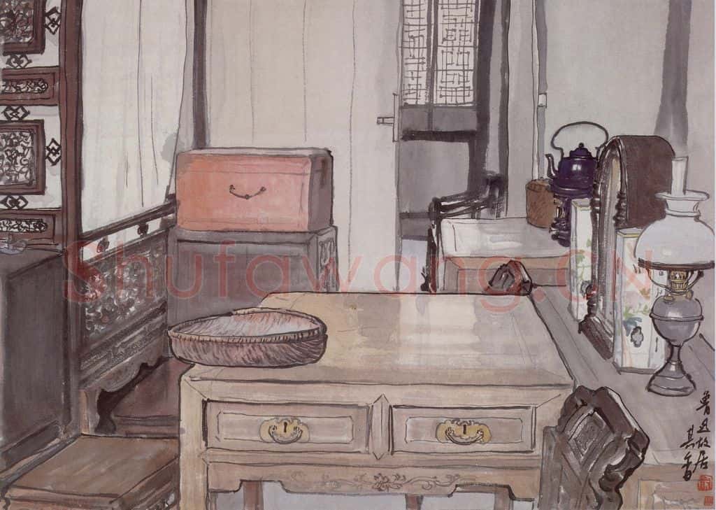 1956年 宗其香《鲁迅故居》书画作品