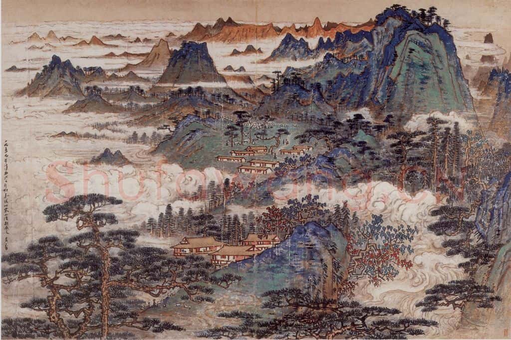 1959年 宗其香《以宋人法画滇西北山水》书画作品