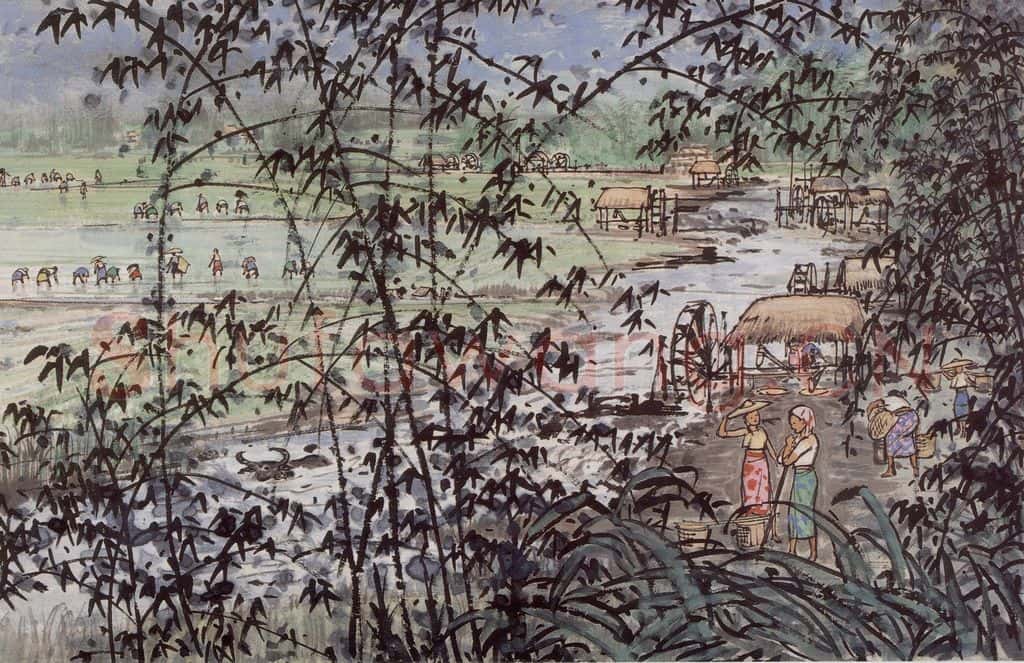 1961年 宗其香《万千巧手绣边疆》书画作品