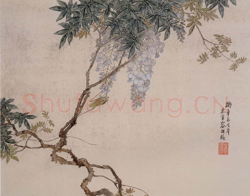 容祖椿《花卉图册页》书画作品