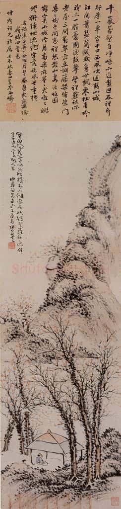 张白英《山水图轴》书画作品