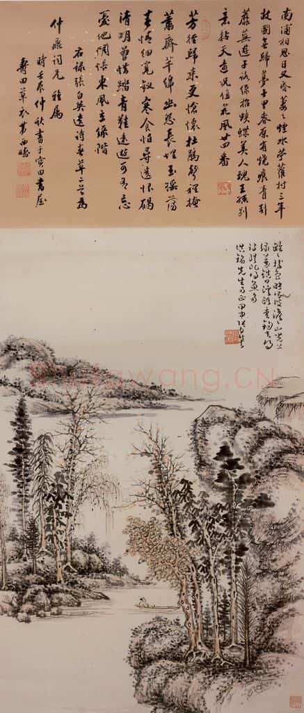 张白英《山水图轴》书画作品