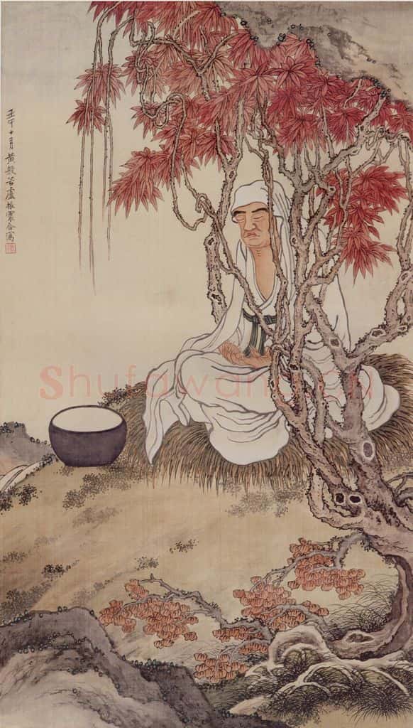  黄般若《罗汉图轴》书画作品