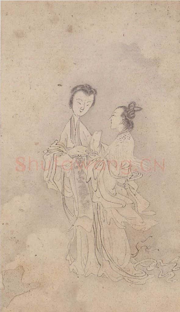  黄般若《十八美人图册页》书画作品