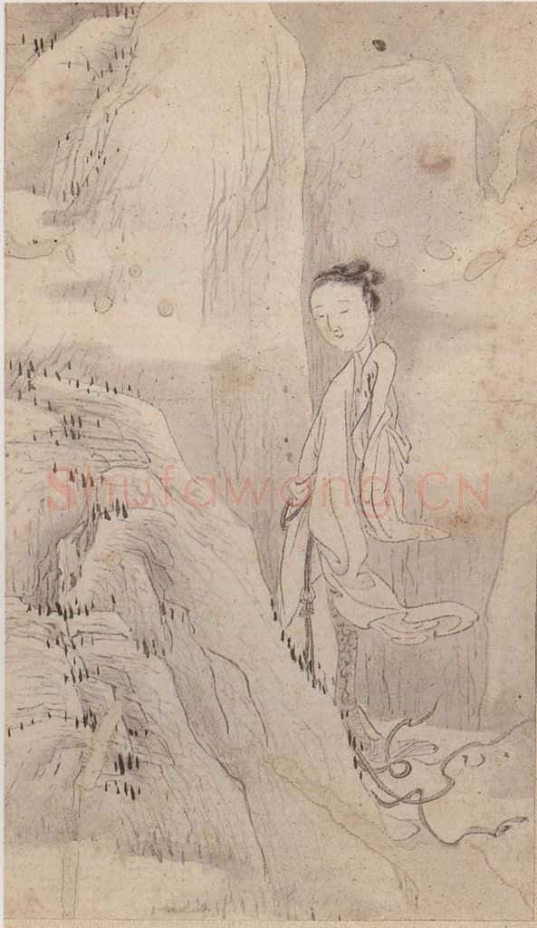  黄般若《十八美人图册页》书画作品